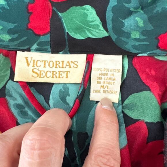 Vintage Victoria's Secret Gold Label Floral Robe, Size M/L, EUC - Picture 4 of 6